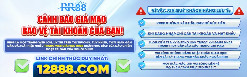rr88 cảnh báo